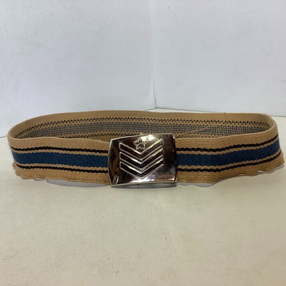 Vintage Gutos West Germany Belt Brown/Blue Stars 26" Long